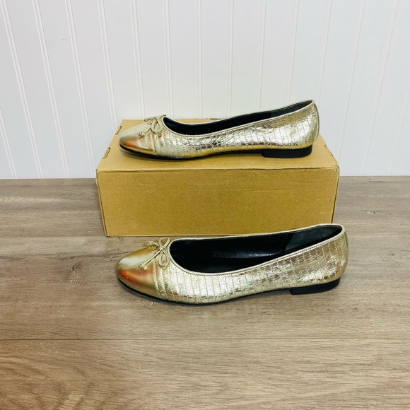 Brand new TORY BURCH CAP-TOE QUILTED BALLET FLAT size 10.5 - Picture 1 of 12